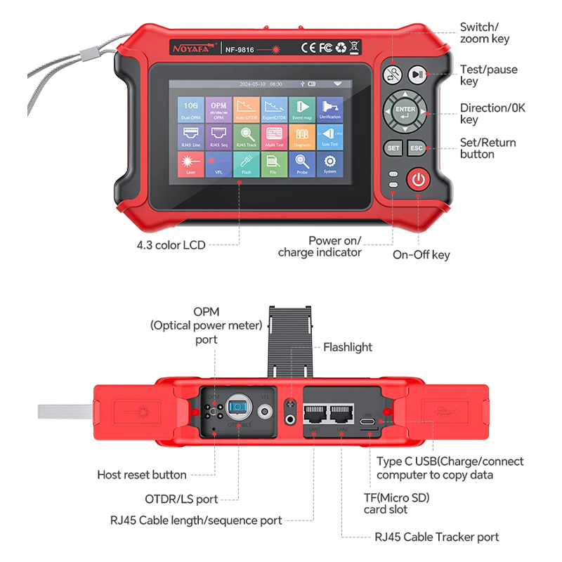 NOYAFA OTDR IPC Tester 1310/15 - Optical Time Domain Reflectometer Otdr 1310 1550Nm recension och pris