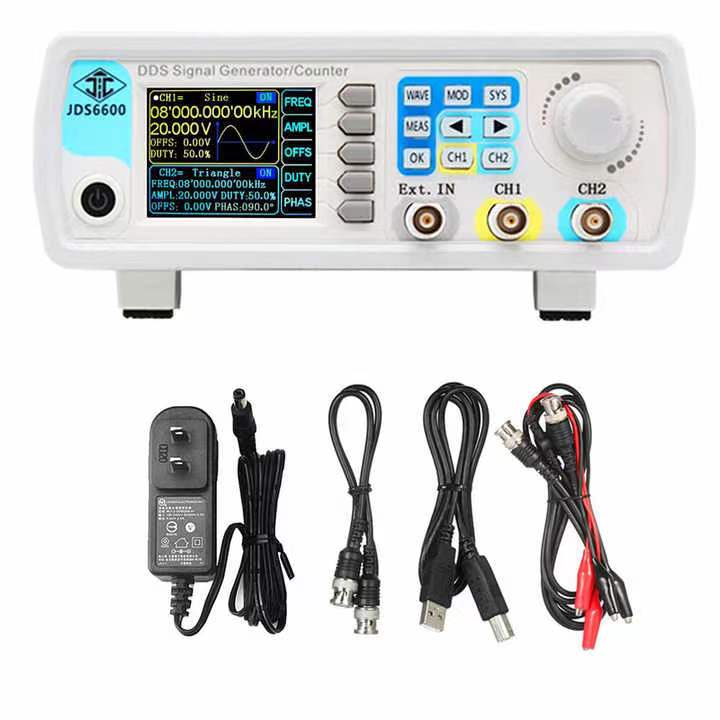 JDS6600 15/30/40/50/60MHz DDS  - Dual Channel Arbitrary Waveform Function Generator 60Mhz recension och pris