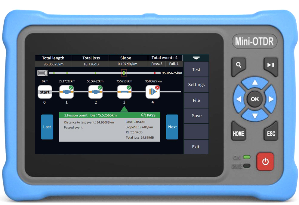 4.3 Inch Touch Screen MINI OTD - Optical Time Domain Reflectometer Otdr 1310 1550Nm recension och pris