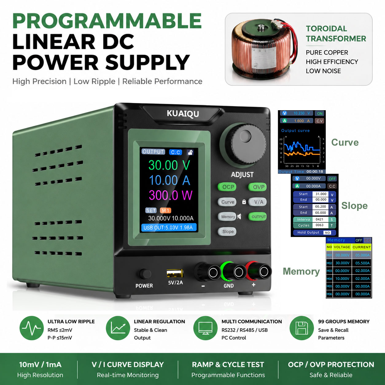 Low Noise Linear DC Power Supp - Programmable Linear Dc Power Supply 30V 10A recension och pris
