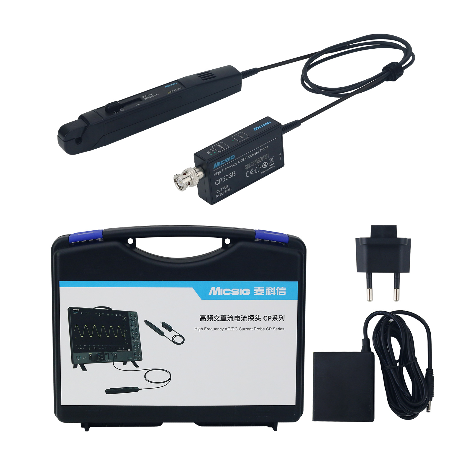 GOOD Micsig CP503B 50MHz 5A/30 - Current Probe Ac Dc 50Mhz Oscilloscope recension och pris