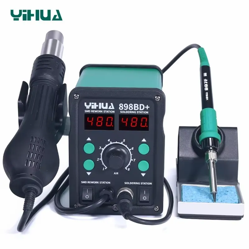 YIHUA 898BD+ 220V 2 in 1 Digit - Smd Rework Station Hot Air Soldering 2 In 1 recension och pris