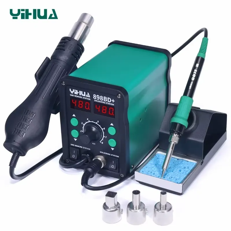 YIHUA 898BD+ 220V 2 in 1 Digit - Smd Rework Station Hot Air Soldering 2 In 1 recension och pris