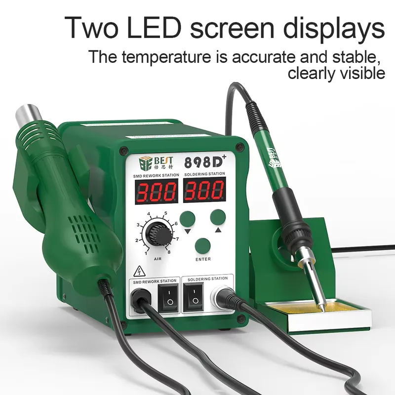 BST-898d+ Digital Soldering St - Smd Rework Station Hot Air Soldering 2 In 1 recension och pris